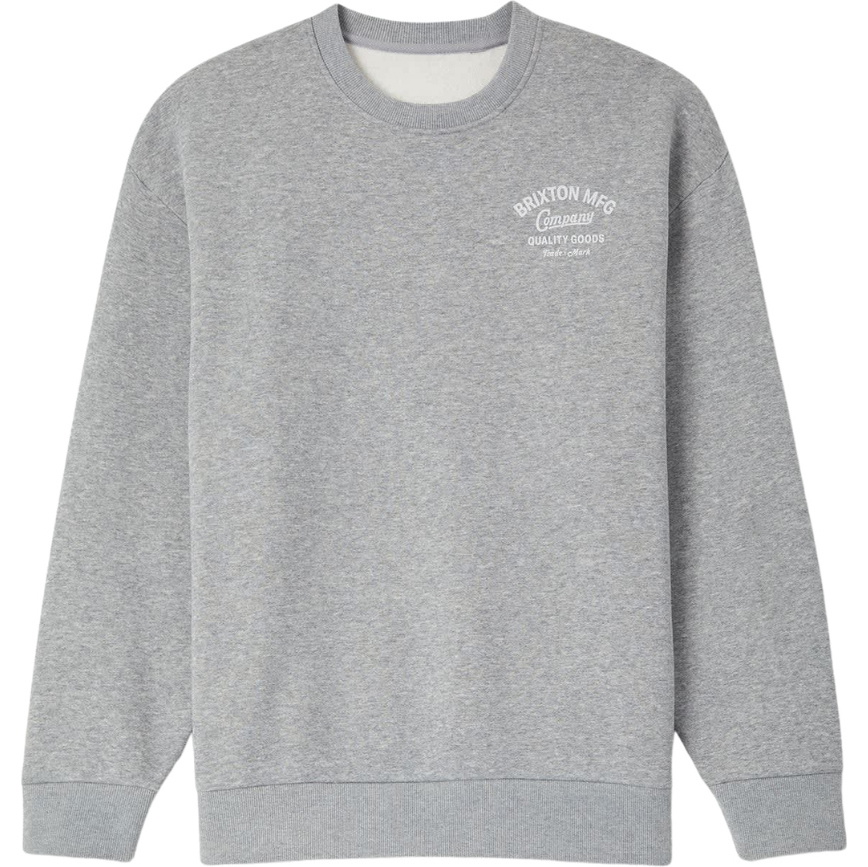 2026 Brixton Mens Straton Crew Sweatshirt 23049 - Heather Grey